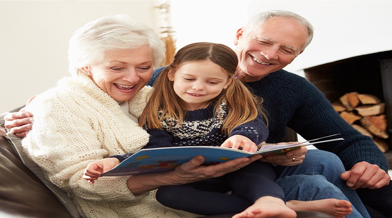 Story telling grandmother